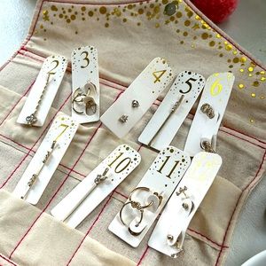 Anthropologie daily dose of sparkle earrings and hair pin gift set